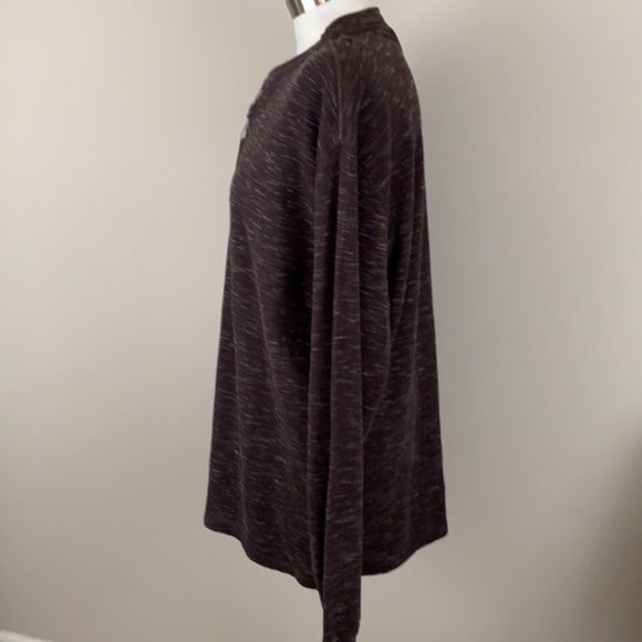ROWM NWT MEN’S BROWN HENLEY LONG SLEEVE SIZE XL - Picture 3 of 6
